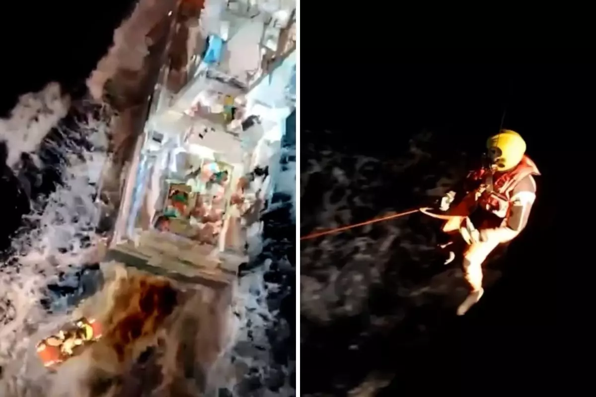 tekneleri orkalar tarafindan batirilan aile son anda kurtarildi BAFHFJOJ.jpg